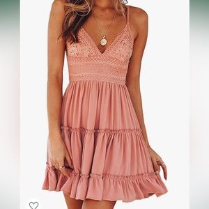 Women’s V Neck spaghetti strap Dress